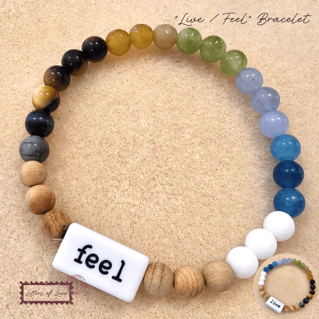 Back of “Live / Feel” Bracelet